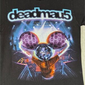 Deadmau5 Graphic T Shirt Black Neon DJ EDM Rave Tee Tultex Size XS